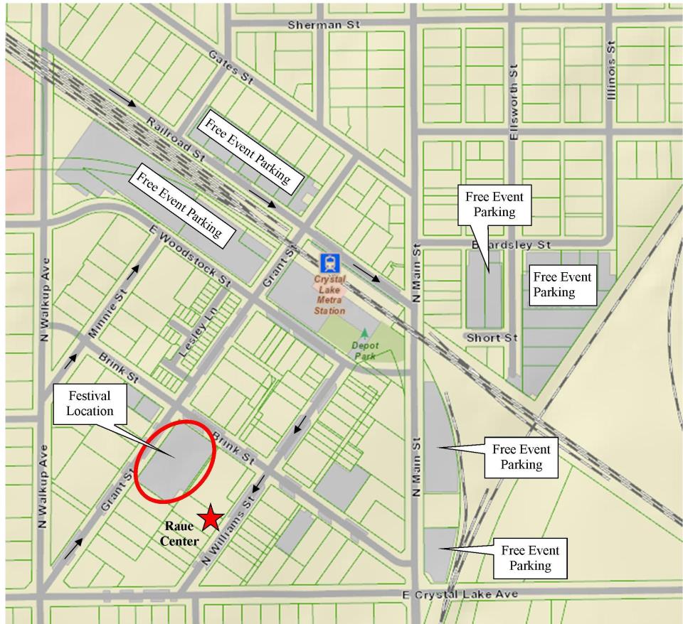 Williams Street Festival Parking Map