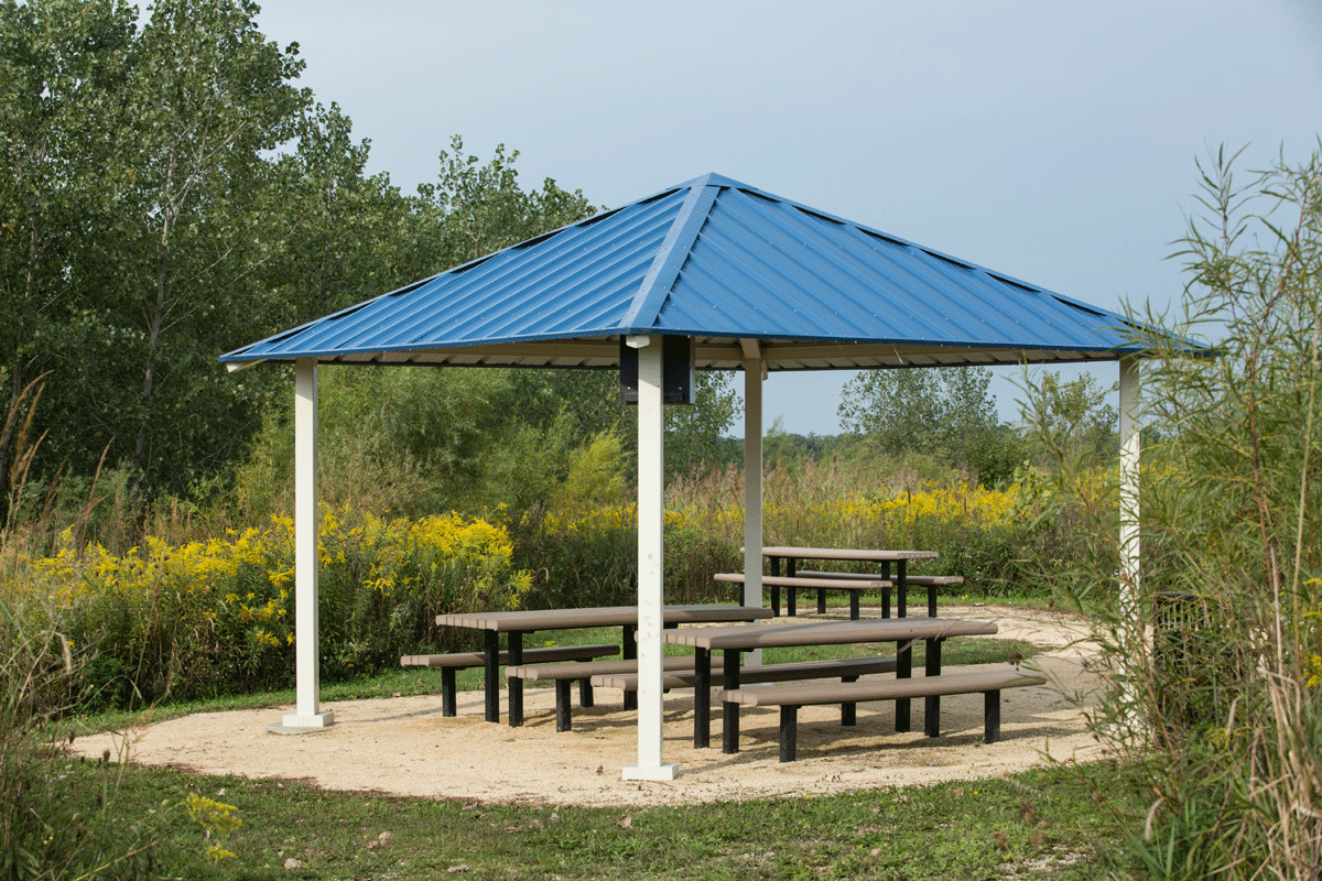 Three Oaks Trail Shelter near Pedestrian Gate